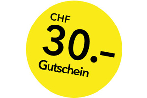 CHF 30.– Gutschein für die erste Fahrt
