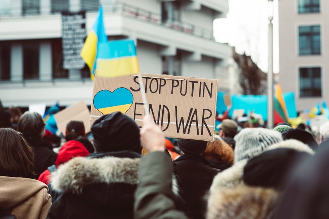 Demonstration gegen den Krieg Putins