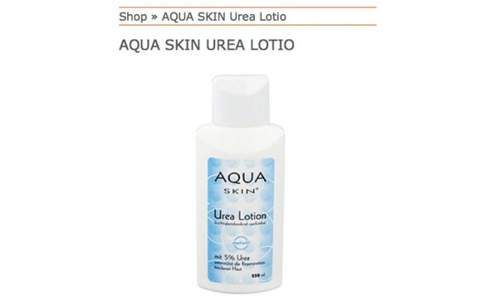 Bodylotions im Test: Aqua Skin Urea Lotion mit nicht empfehlenswerten Inhaltsstoffen