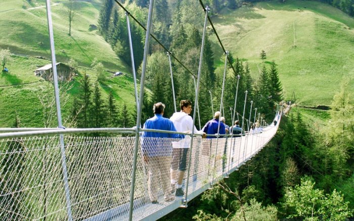 Hängebrücken in der Schweiz: Hängebrücke in Frutigen