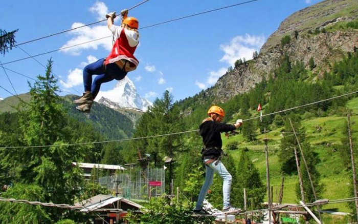 Spass und Abenteuer im Forest Fun Park in Zermatt