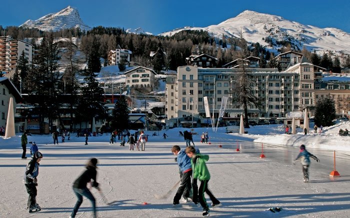 Klein aber fein: Das Natureisfeld auf dem Seehofseeli in Davos