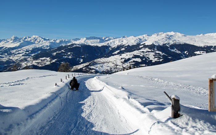 Schlittelbahn in der Safiental: Rutschen mit Winterwanderung kombinieren