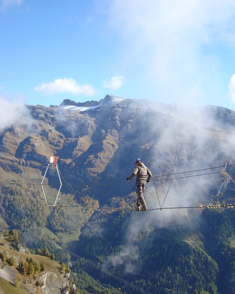 Klettersteig Gemmi Leukerbad bietet Kletterspass in luftigen Höhen