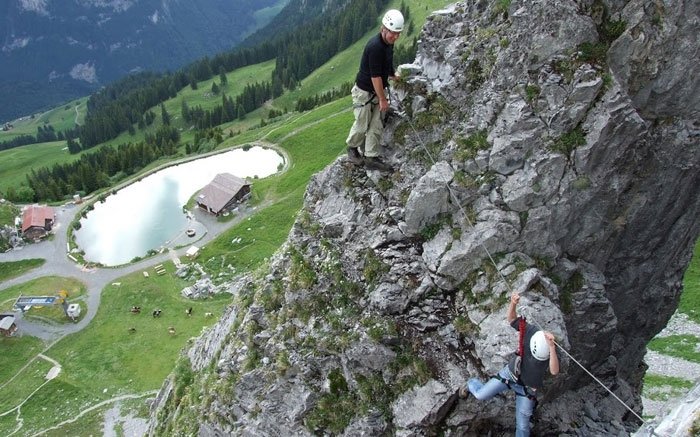 Klettersteig Brunnistöckli-Zittergrat bringt Kletterspass auch für Anfänger