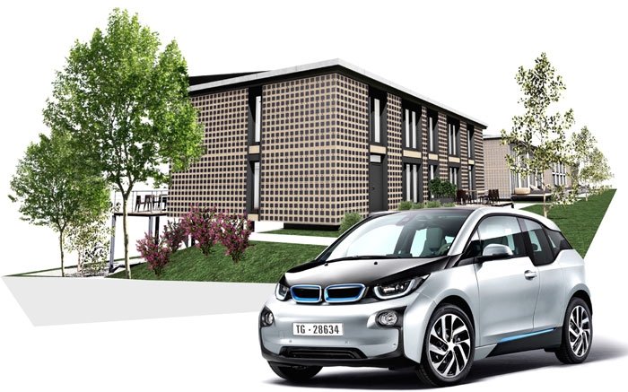 Elektroauto inklusive: Nachhaltig leben im Öko-Bau mit Komfort