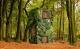 Nachhaltig wohnen im Wald der Baumhäuser aus Blätter und Zweigen