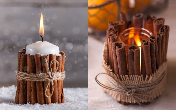 Eine schöne Weihnachtsdeko mit Kerzen können Sie einfach selber machen