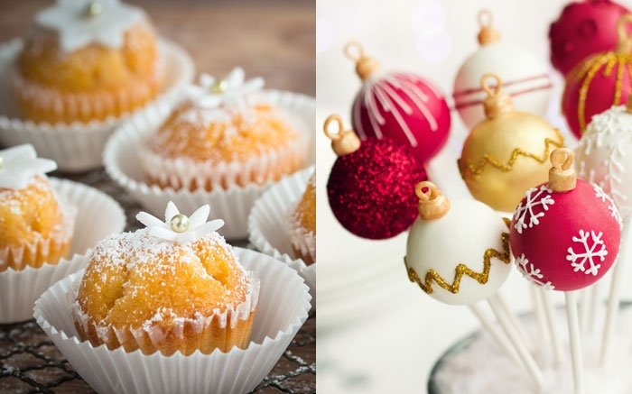 Muffins und Cake-Pops als Weihnachtsdeko