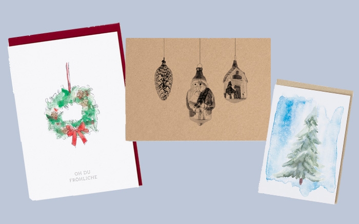 Weihnachtsgrüsse senden mit einer Karte von Fidea Design