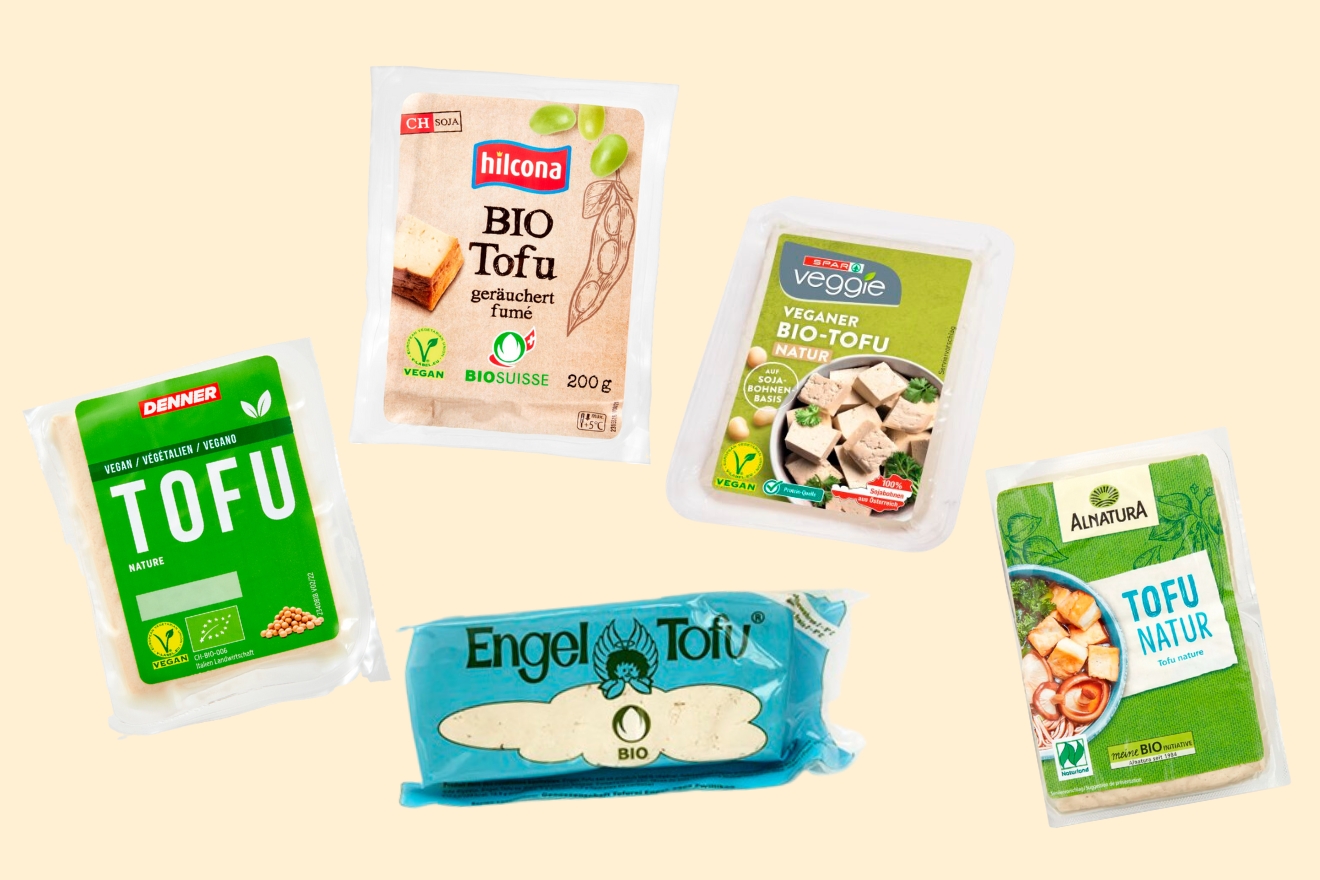 Die verschiedenen Tofu-Marken als Collage
