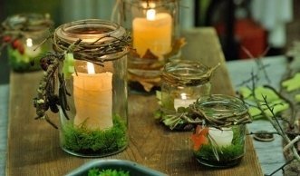 Basteln mit Naturmaterialien: Stimmungsvolle Kerzenhalter